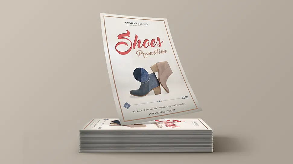 Flyer Template PSD free- Fashion Shoes - Formato Standard A4