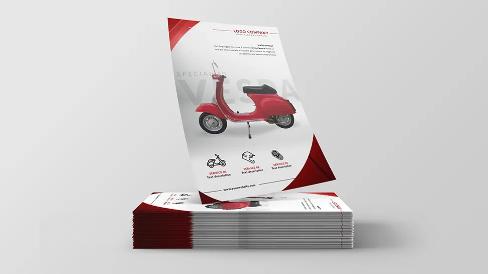 Vintage moto flyer - Photoshop template: A4 210mm x 297mm