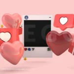 3d Frame social media valentines day