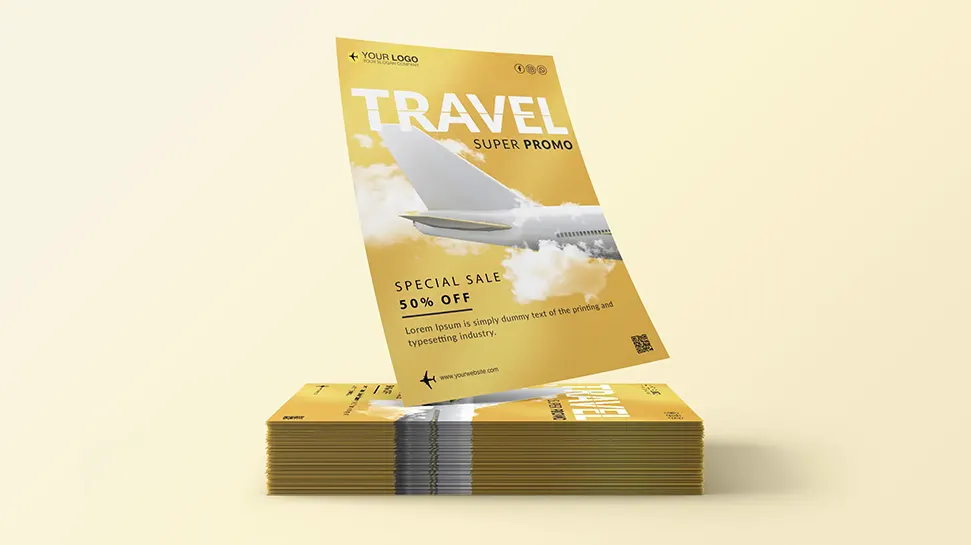 A4 travel flyer - PSD Template