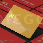 Gold credit card a 3d finance concept