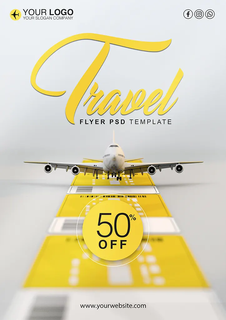 Travel agency flyer template