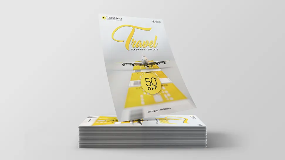 Travel agency flyer - PSD Template