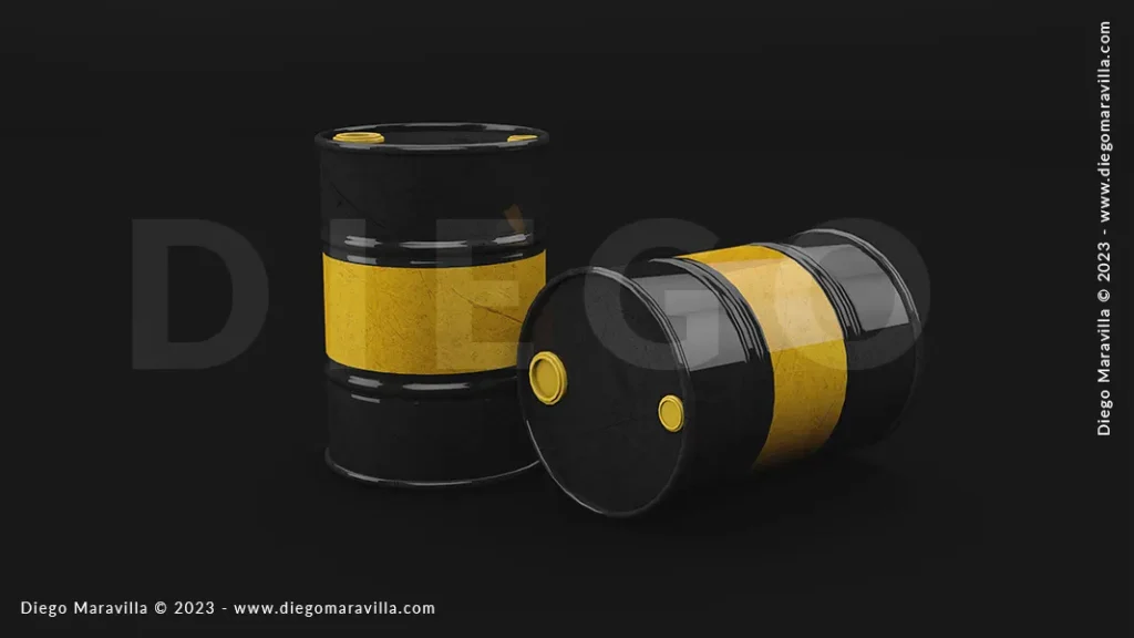 3D oil barrel a industry concept