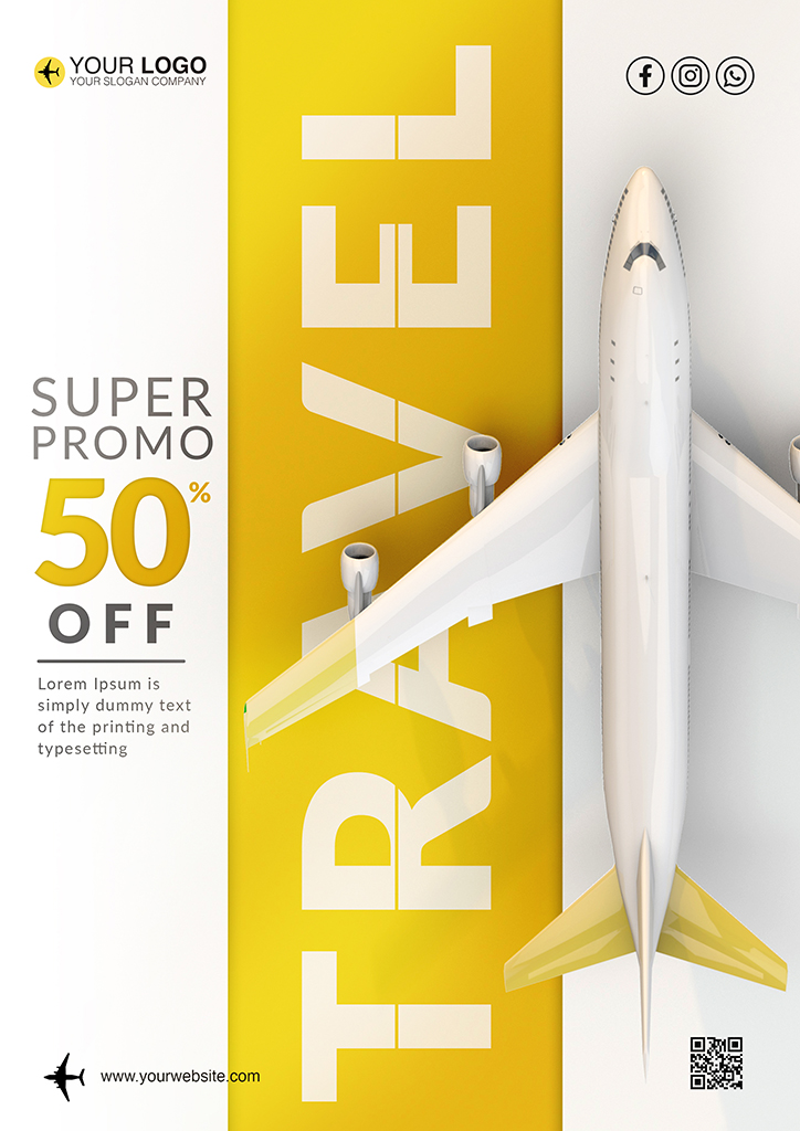 Flyer business travel - PSD template