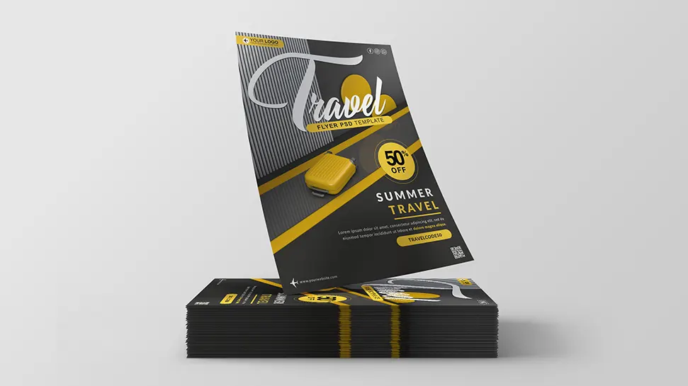 Flyer summer travel - PSD template