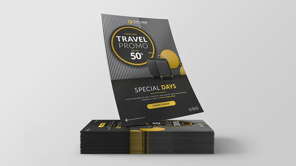 Promo travel flyer template