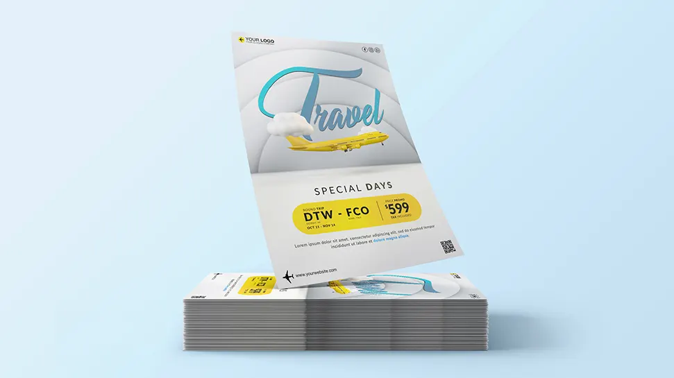 Special promo travel flyer - PSD template