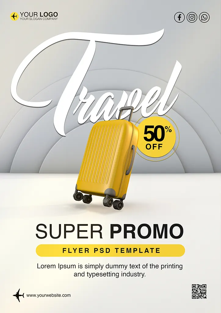 Travel flyer template