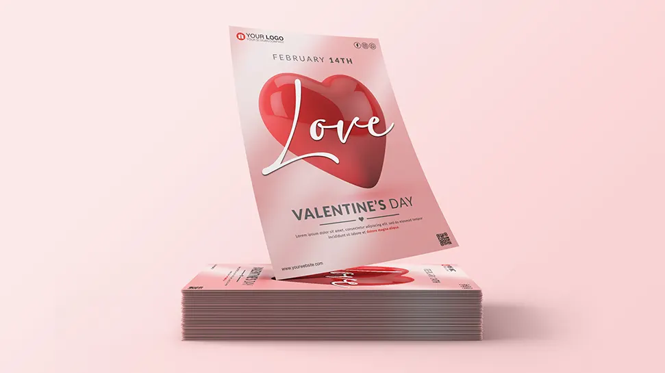 Love flyer for valentines day