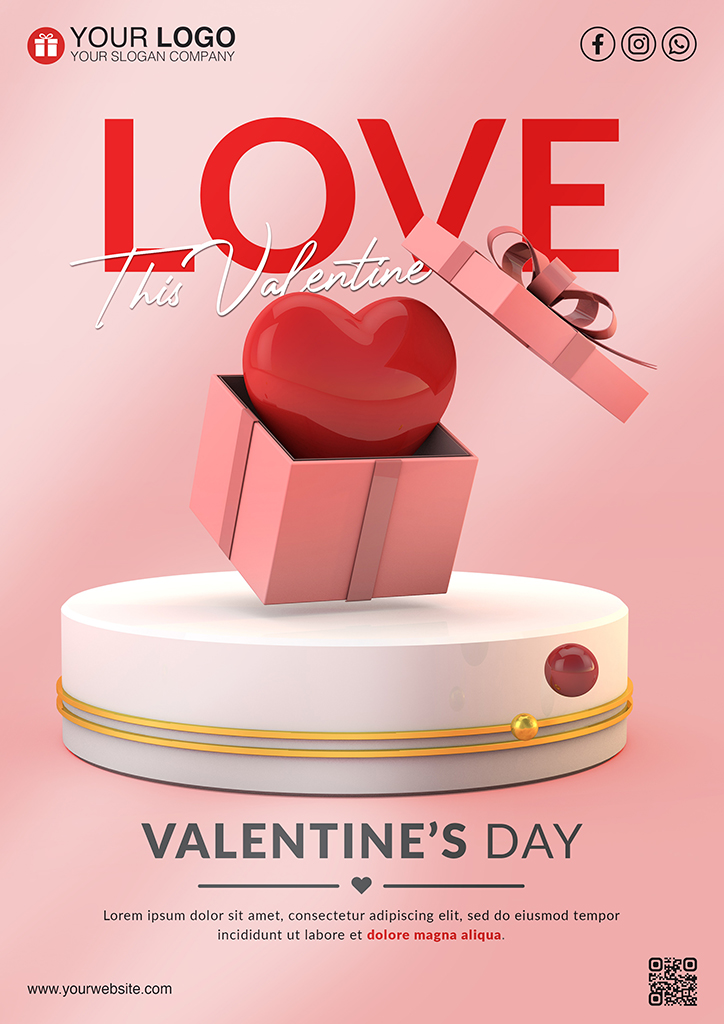 Love flyer valentines day