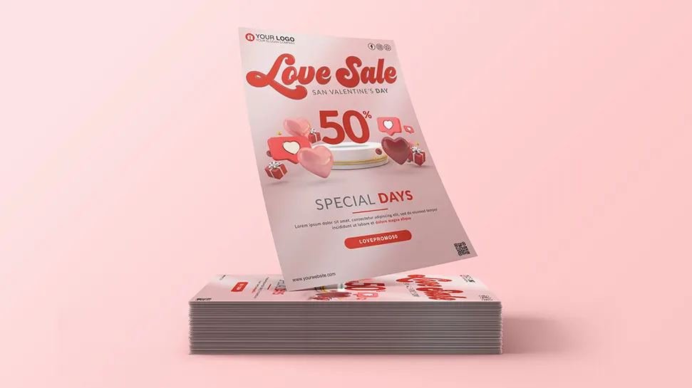 Love sale flyer template