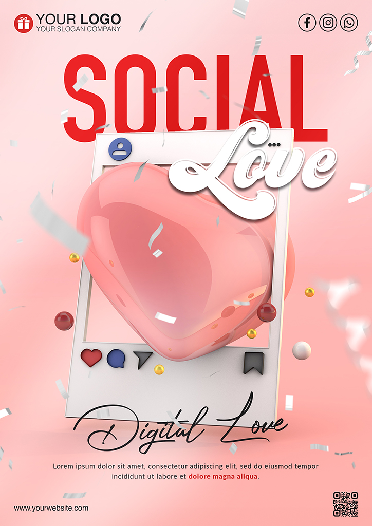Social love flyer