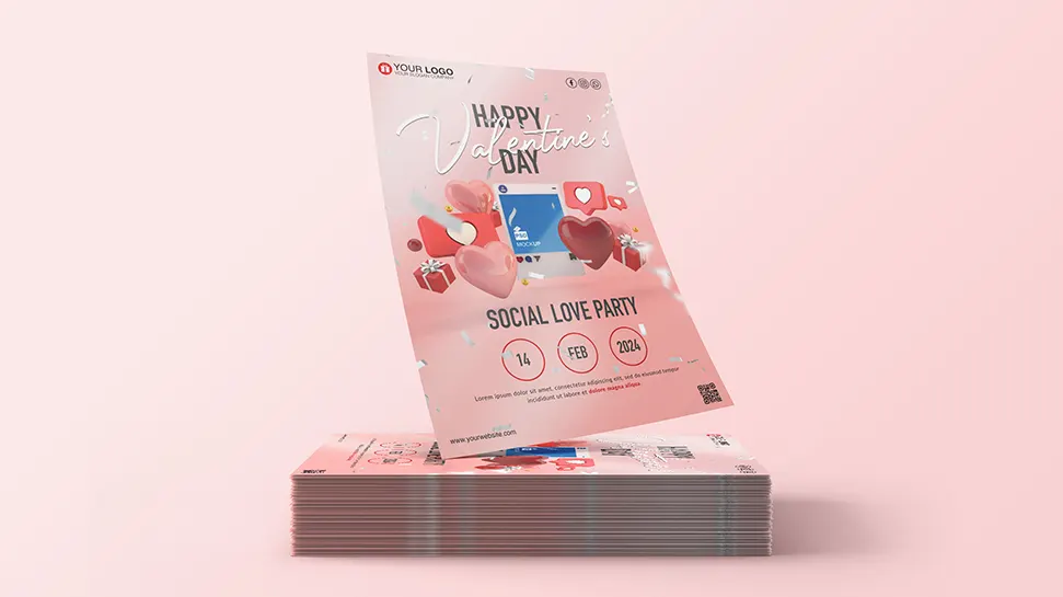 Social love party flyer - PSD template