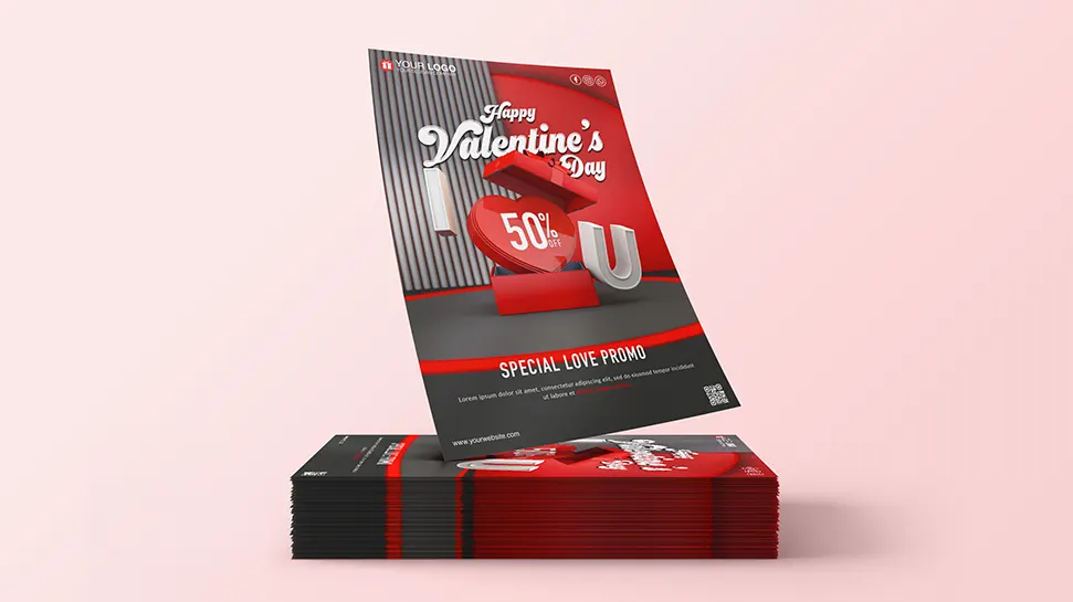 Special love promo flyer template