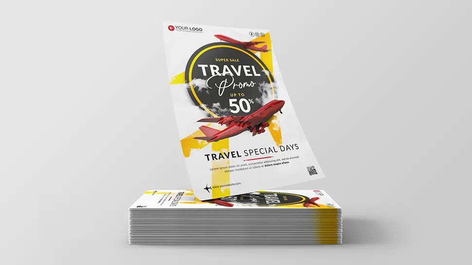 Super promo travel sale flyer template