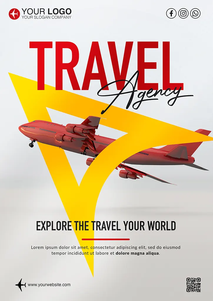 Travel agency flyer template