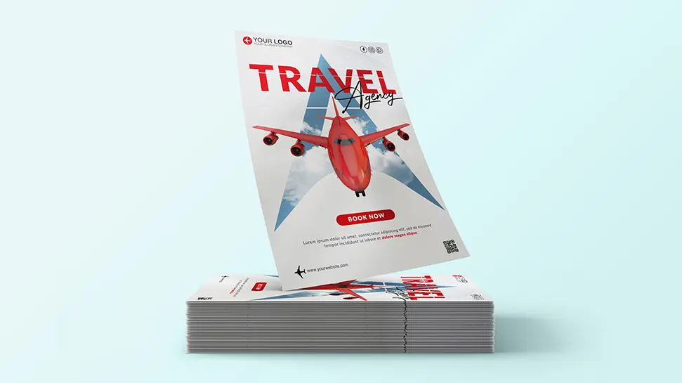 Travel agency poster PSD template