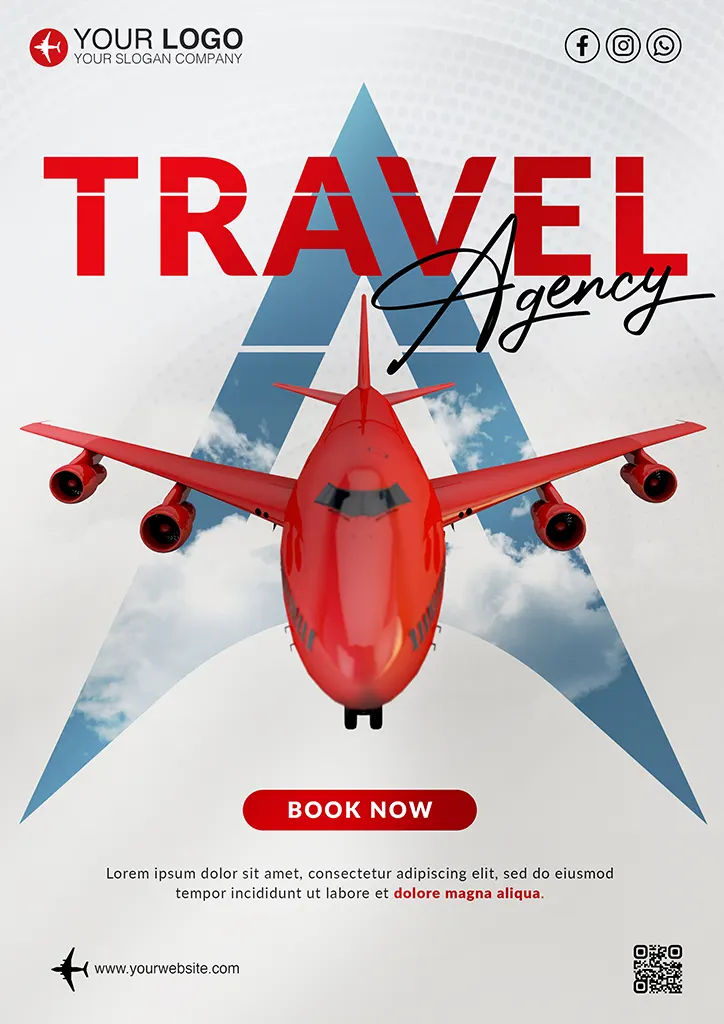 Travel agency poster template
