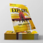 Travel explore flyer template for travel agency