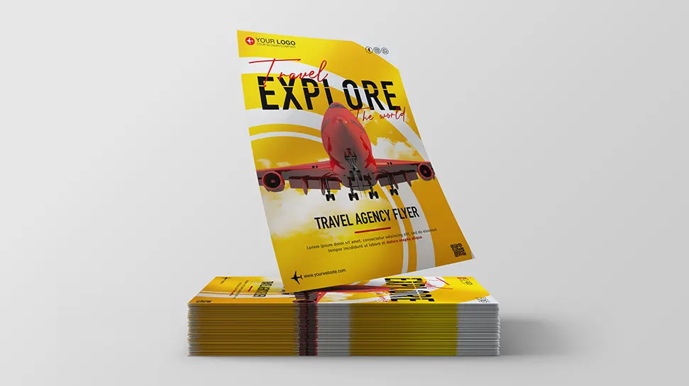 Travel explore flyer template for travel agency