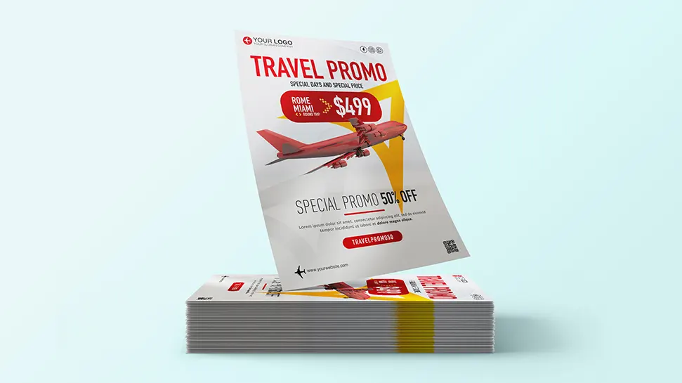 Travel promo flyer special days for travel agency