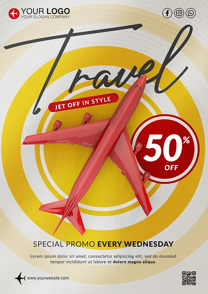 Travel promo flyer special sale