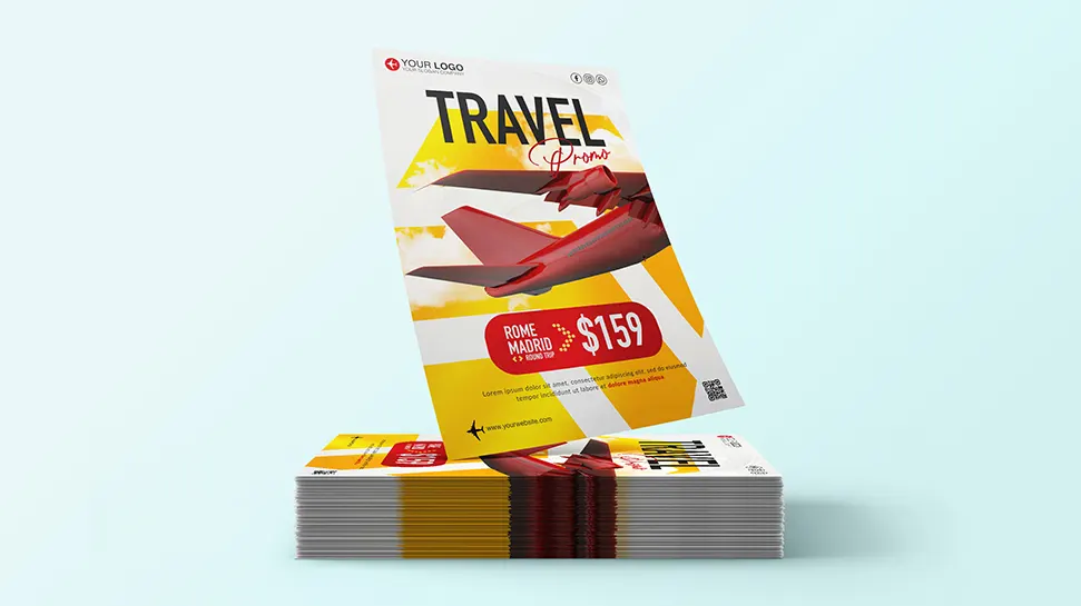 Travel promo flyer template
