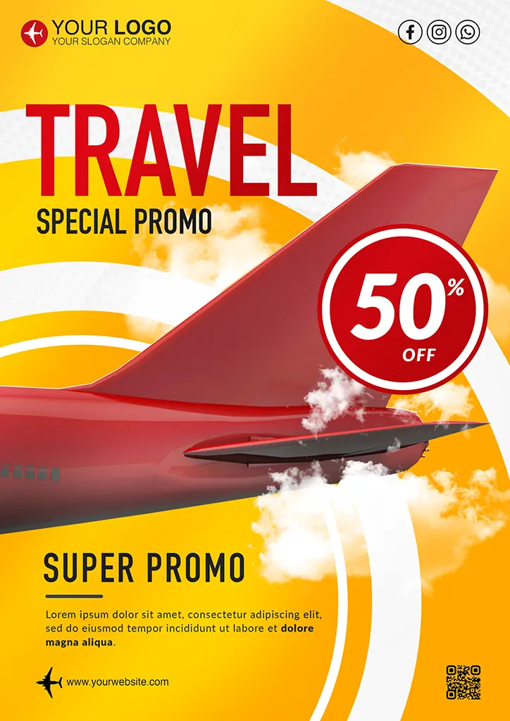 Travel special promo flyer template